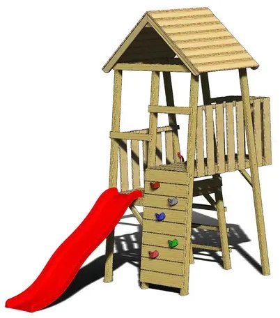 Junior Activity Tower с пързалка 90см