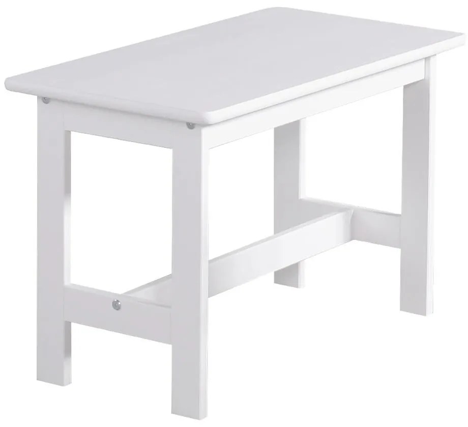 Бяла детска маса, изработена от масивна борова дървесина Baby - Pinio