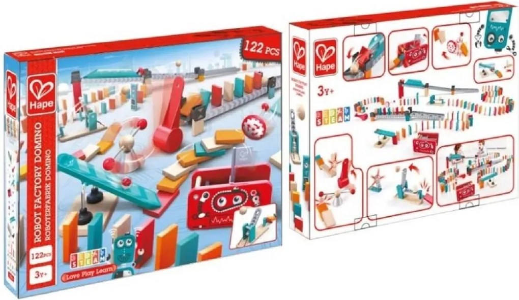 Hape - Дървена игра Домино фабрика