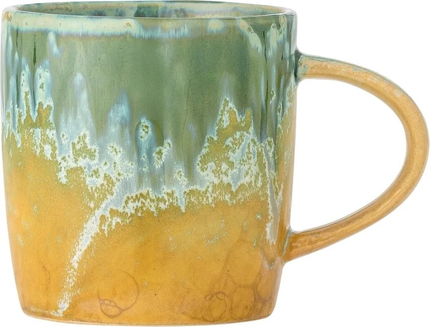 Жълта/светлозелена глинена чаша 400 ml Milani – Bloomingville