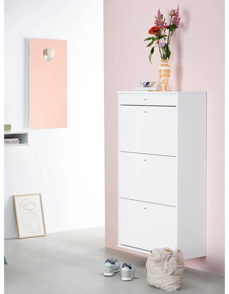 Бяла етажерка за обувки Mistral White - Hammel Furniture