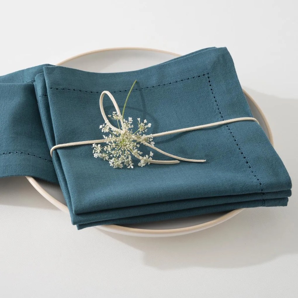 Сет кърпи atmosphera Chambray, 40x40 cm, 4 бр - Тюркоаз