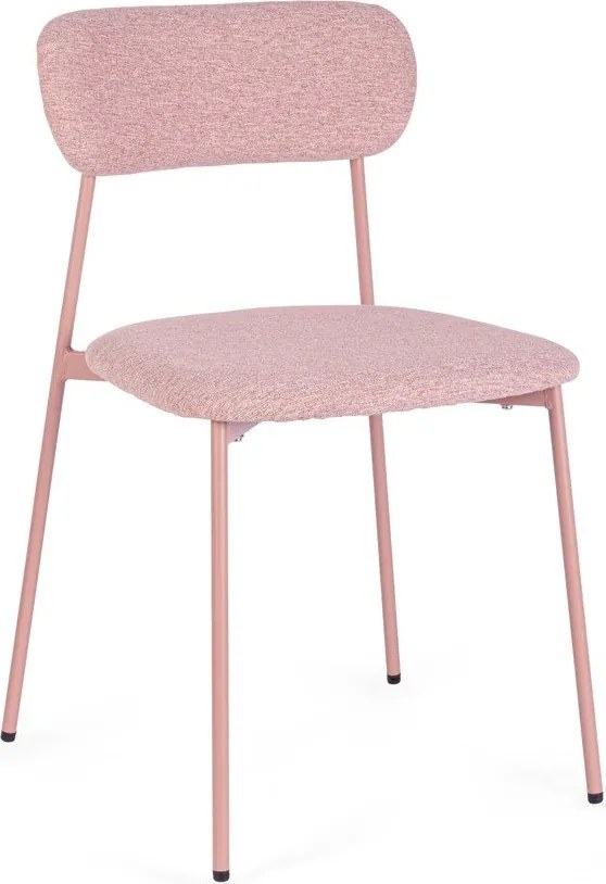 Розов тапициран трапезен стол Inka – Yes Everyday