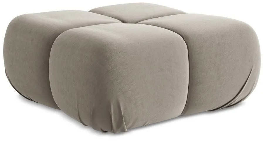 Бежова кадифена модулна табуретка Lokua – Makamii