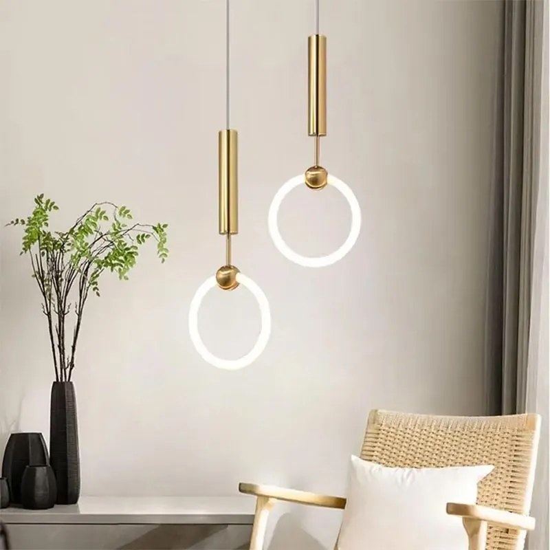 Висяща LED лампа LHJ059-1CP Brush Gold