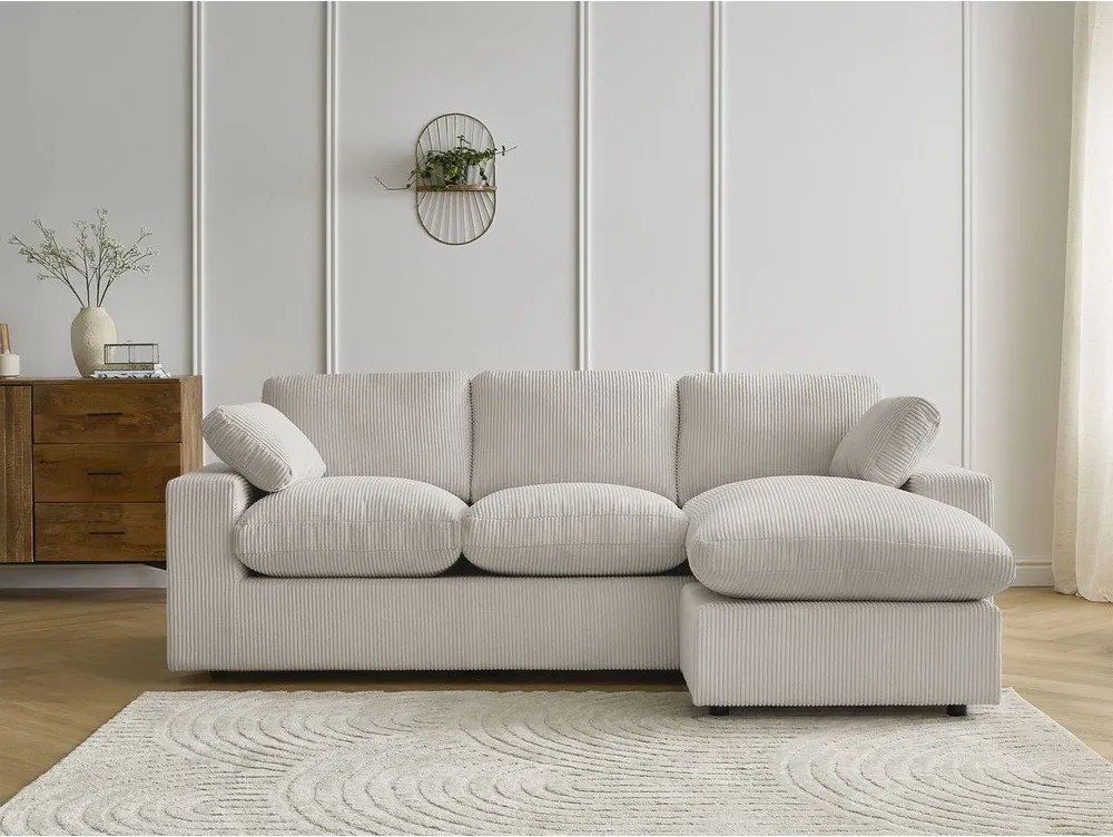 Бежов ъглов диван от рипсено кадифе Belair – Bobochic Paris