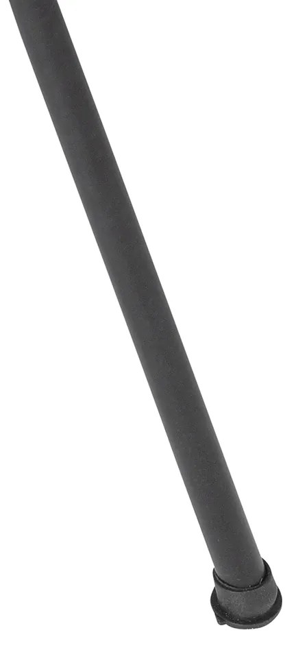 Ориенталска подова лампа на триножник бамбук с черен цвят - Evalin