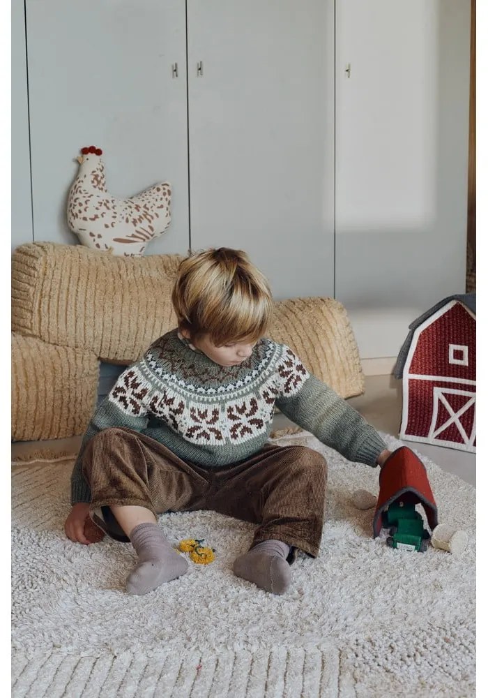 Детски пуф в цвят горчица Haystack – Lorena Canals