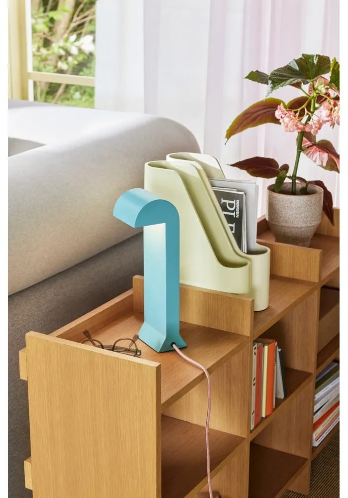 Синя LED затъмняваща се настолна лампа (височина 34 cm) Soothe – Hübsch