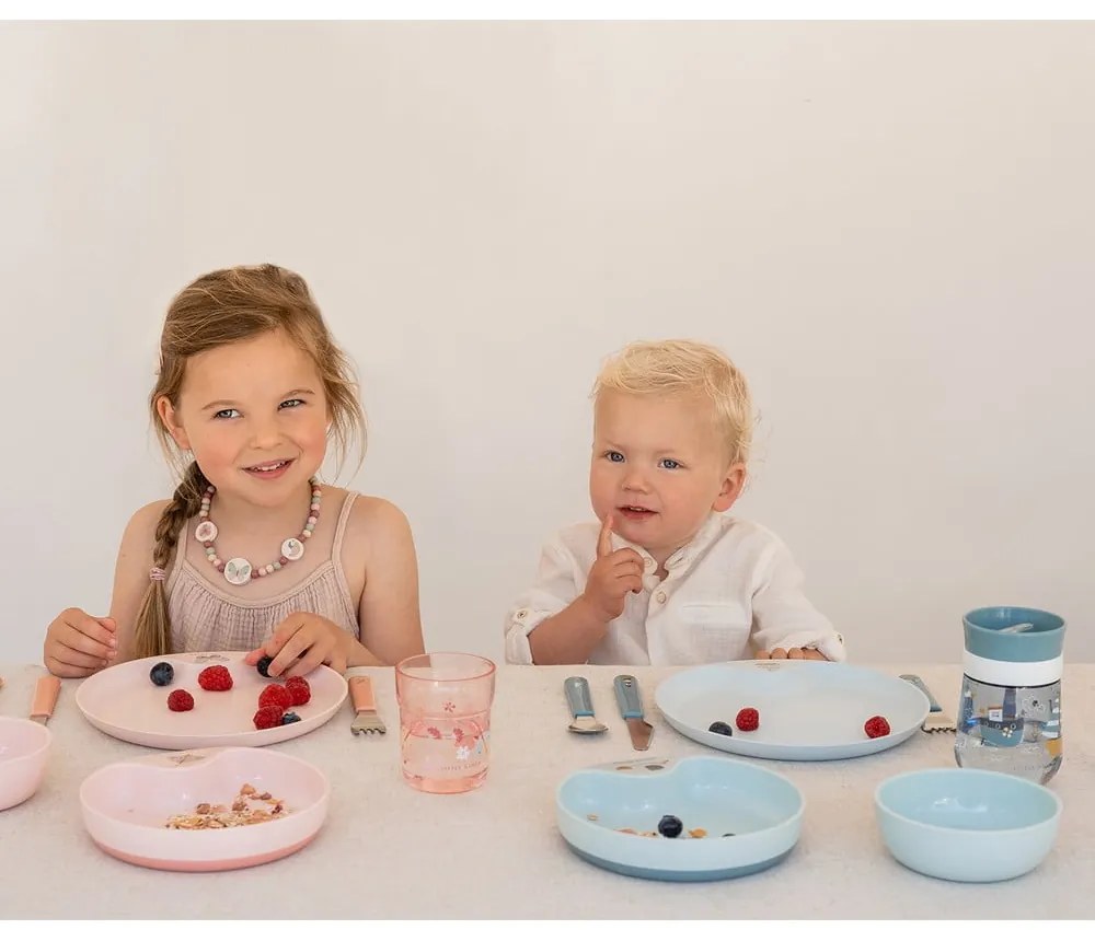 Детски прибори от неръждаема стомана в светлозелено и сребристо 3 броя Little farm - Mepal