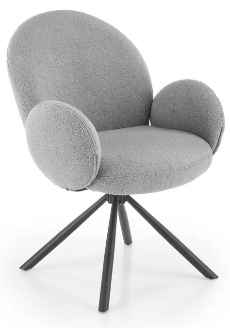 Трапезен стол KIVA, 1 бр., сив