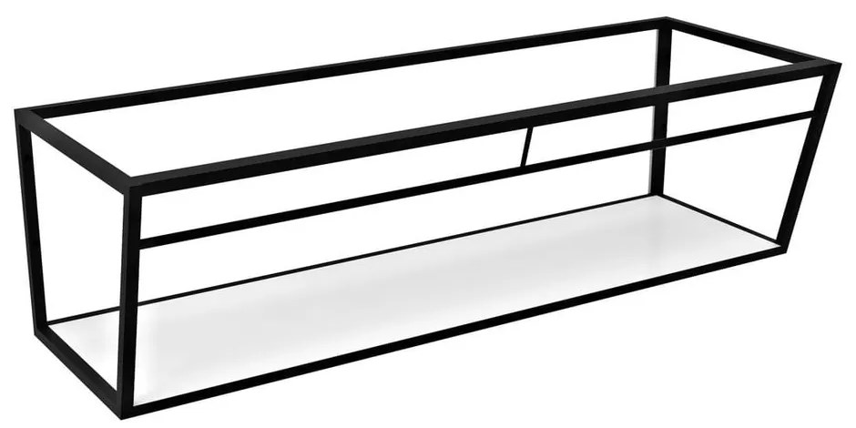 Бяла/черна метална стенна стойка за умивалник 218x40 cm Aruba – Sapho