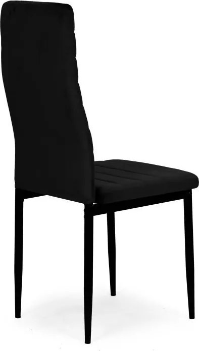 Комплект от 4 елегантни кадифени стола в черно