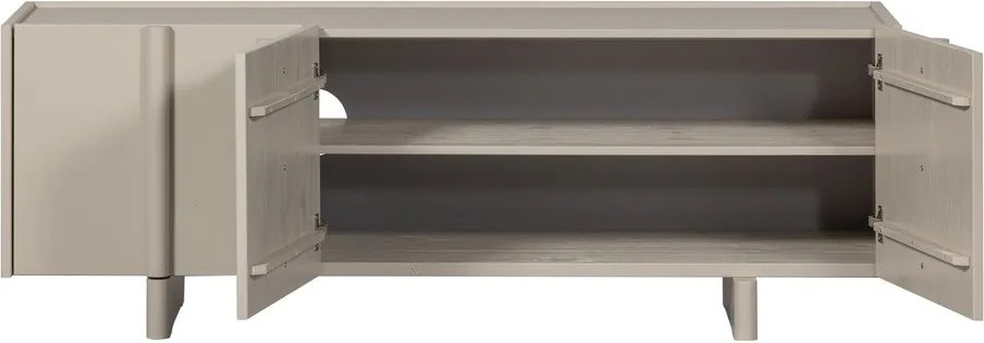 Светлосива маса за телевизор от масивен бор 152x53x46 cm Basu – WOOOD