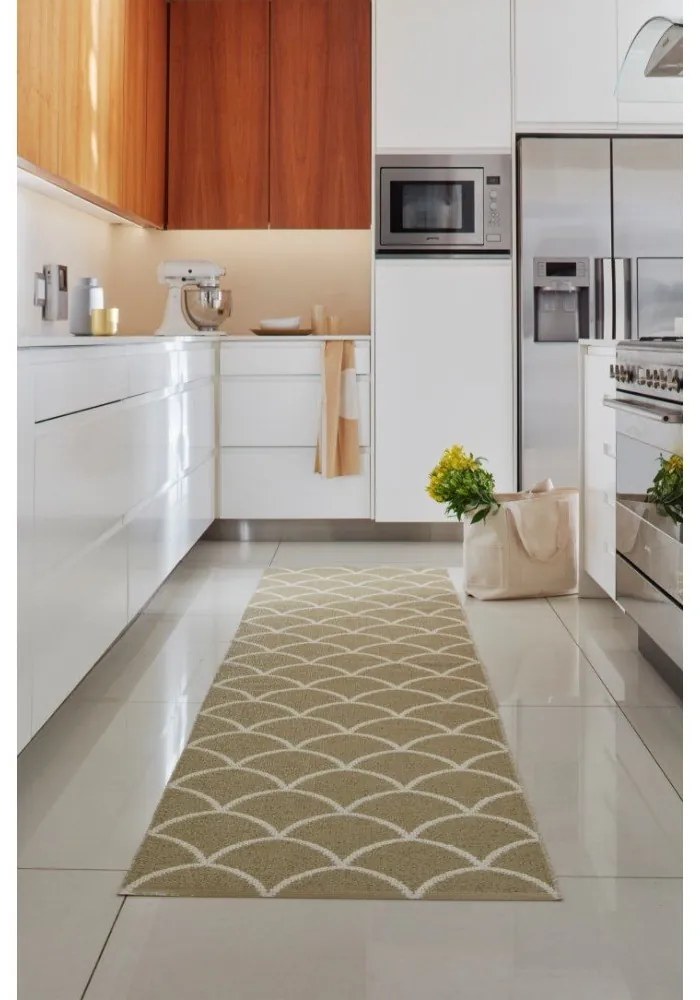 Кърпа за съдове със смес от лен 46x66 cm Vera Ochre – Pappelina