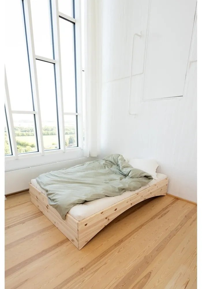 Двойно легло от масивен бор без табла в естествен цвят 180x200 cm Orbit – Karup Design