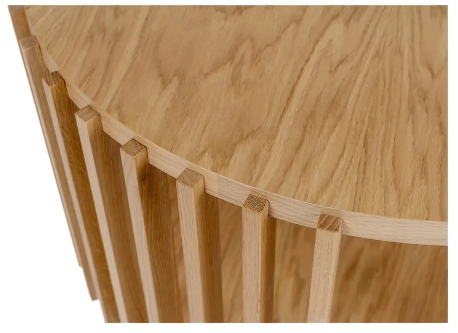 Дъбова маса за кафе , ø 83 cm Drum - Woodman