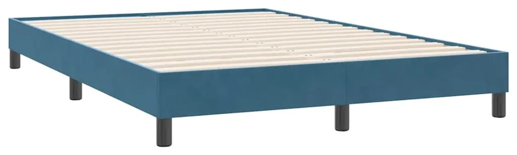 4101407 vidaXL Рамка за легло без матрак Тъмно синьо 140x220 cm Кадифе