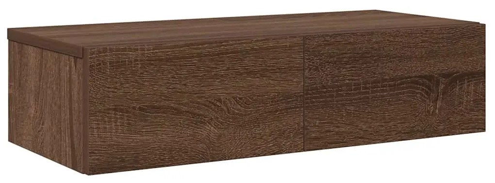 859974 vidaXL Стенен рафт с чекмеджета 60x26,5x15 см инженерно дърво