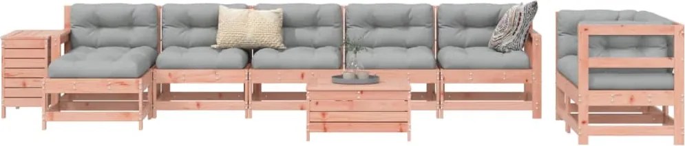 3250654 vidaXL Градински комплект диван от 10 части, дугласка ела масив