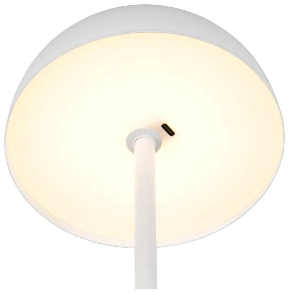 LED настолна лампа в матово бял цвят с метален абажур (височина 21 cm) Munoz – Trio