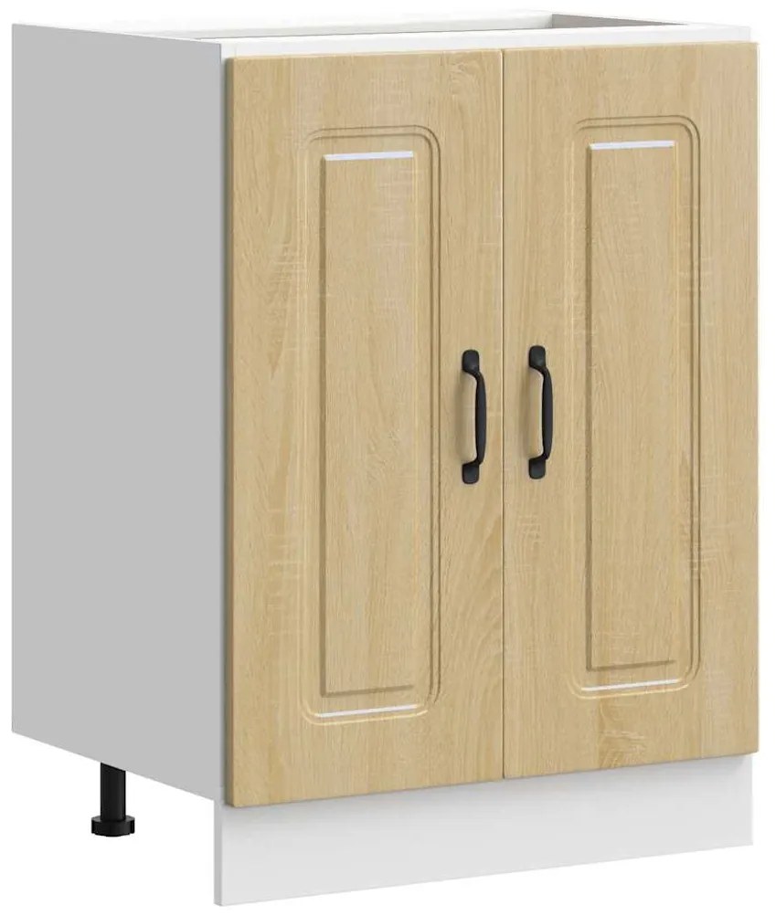 853440 vidaXL Шкаф за мивка, Kalmar, дъб сонома, 60x46x81,5см инженерно дърво