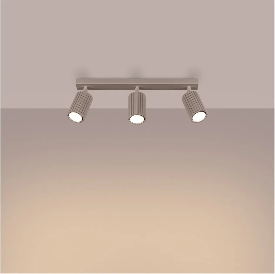 Кафяво-сив метален прожектор 6,5x45 cm Gleam – Sollux