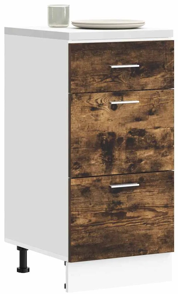 854215 vidaXL Долен шкаф "Lyon" опушен дъб 40x46x81,5 см, инженерно дърво