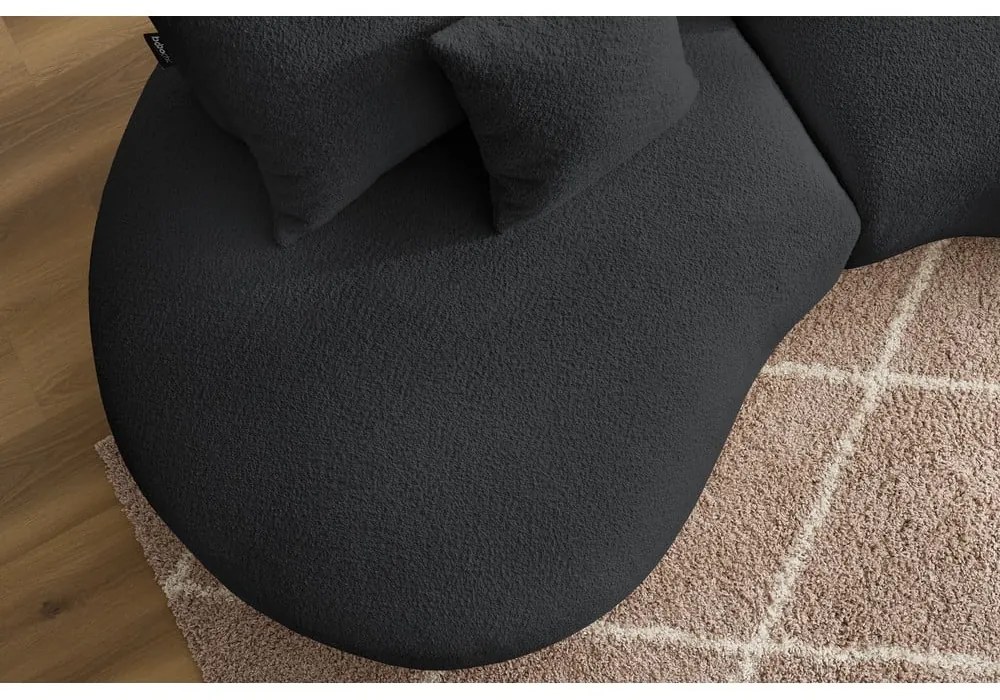 Диван от тъмносив плат букле 260 cm Saint-Germain - Bobochic Paris