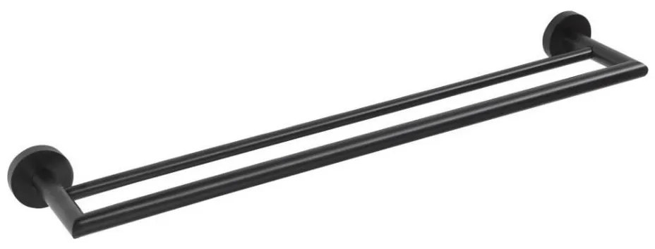 Sapho - Стенна закачалка за кърпи X-ROUND 12x65,5 см черна