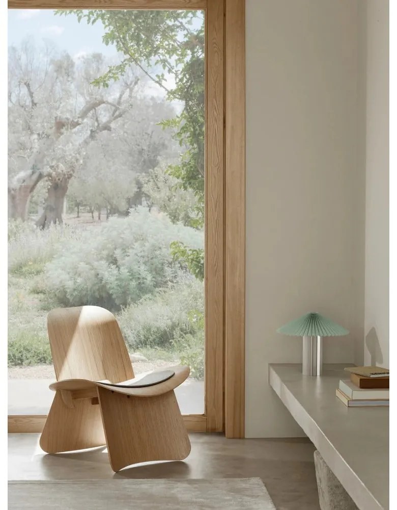 Жълта/в сребрист цвят затъмняваща се настолна лампа с текстилен абажур (височина 36 cm) Taite – Blomus