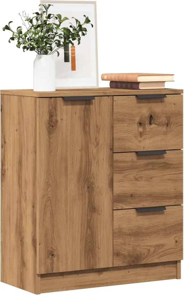 856837 vidaXL Сайдборд, дъб артизан, 60x30x70 см, инженерно дърво