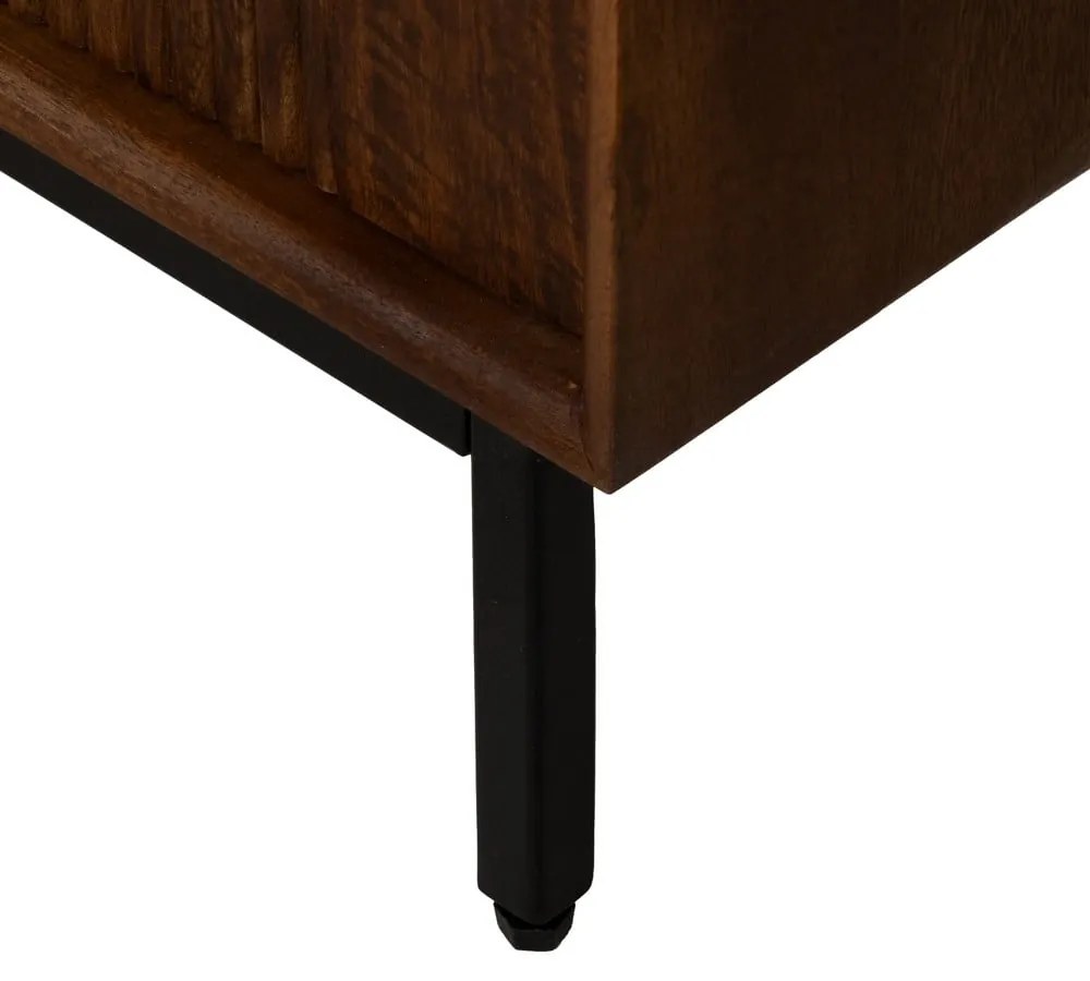 Кафява библиотека от масивно манго 60x190x30 cm Sagara – Ixia