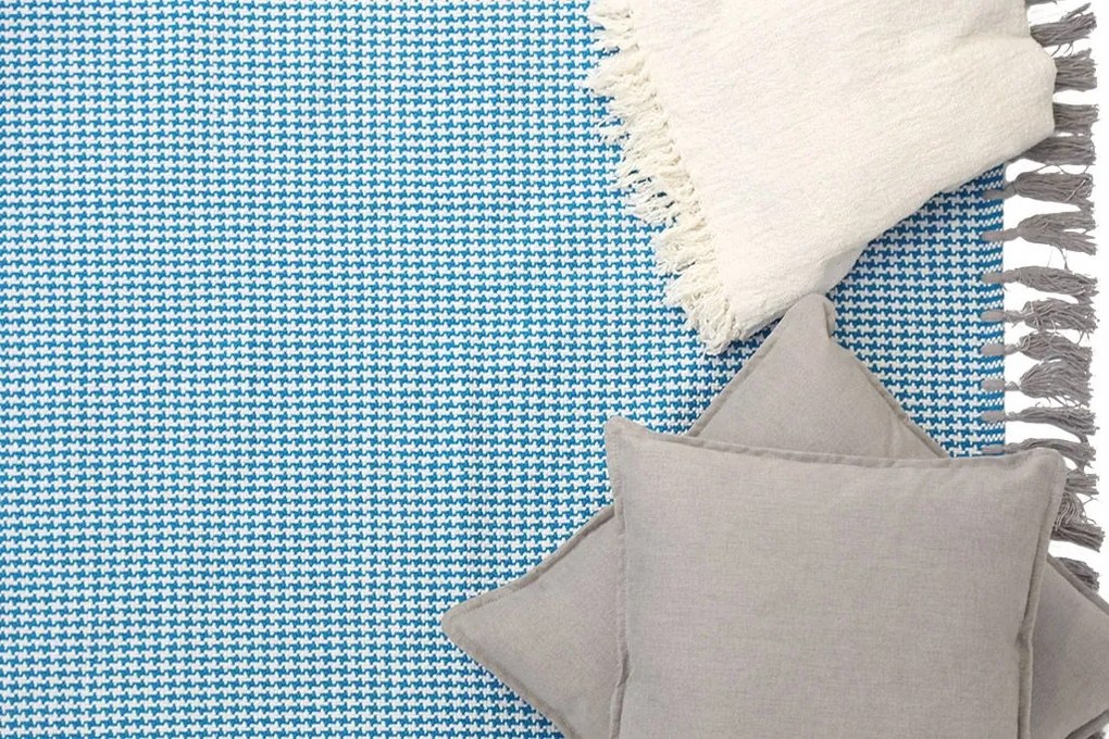Килим houndstooth caribbean sea-130 x 190 см.