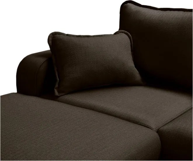 Черен ъглов диван (ляв ъгъл) Beata - Ropez