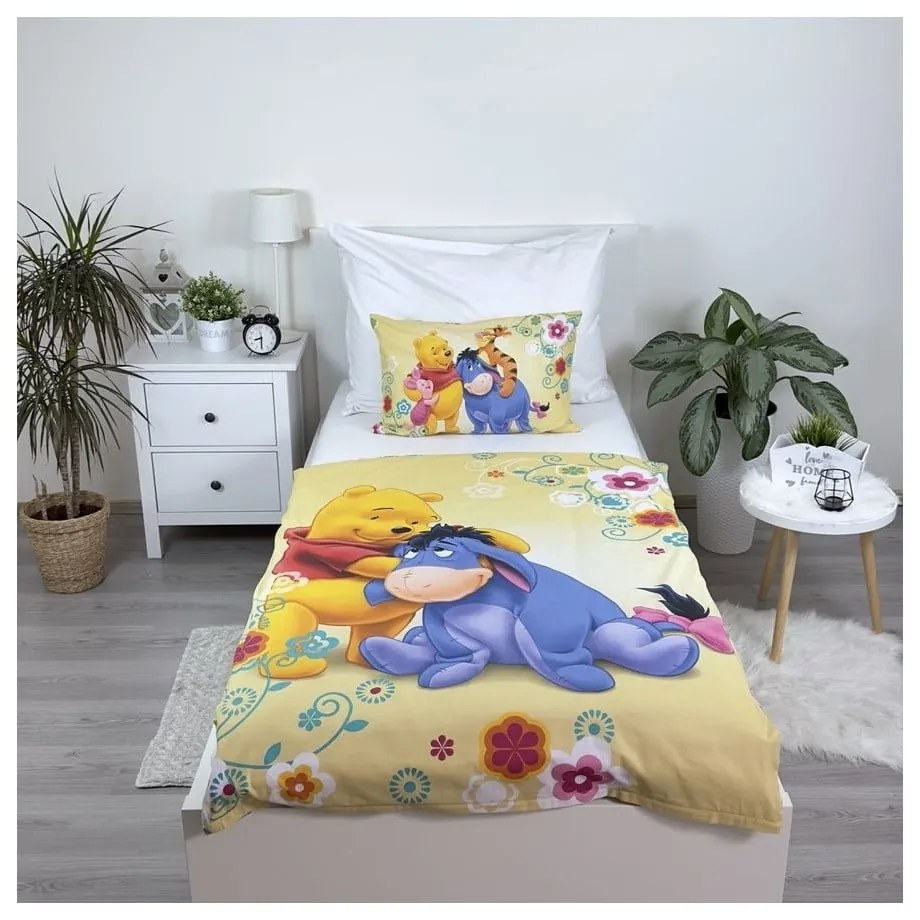 Памучно детско спално бельо за детско креватче 100x135 cm Winnie-the-Pooh – Jerry Fabrics