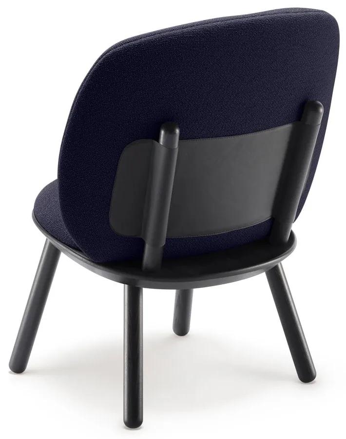 Синьо и черно вълнено кресло Naïve - EMKO