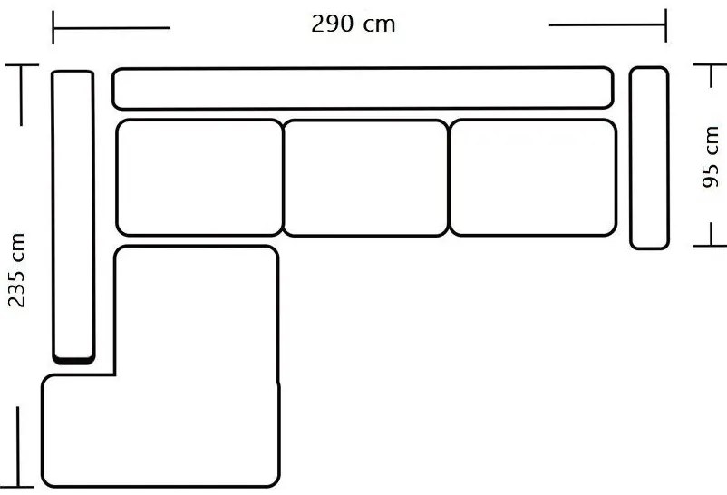 Ъглов диван Pedro-Anthraki-Left