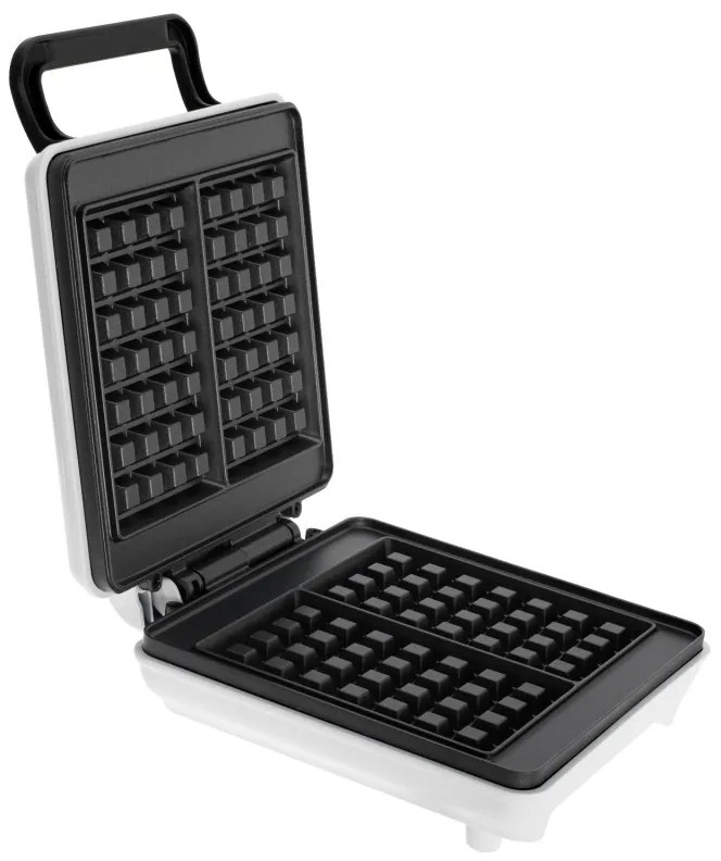 Гофретник Mesko MS 3091, 1800W, Незалепващо покритие, 2 плочи, Неплъзгащи се крачета, Бял