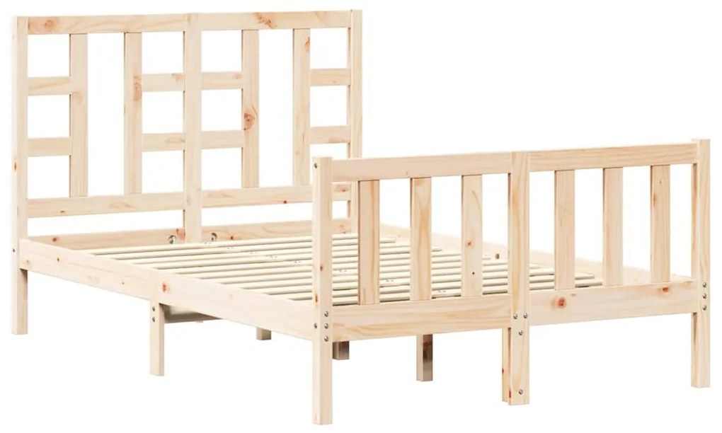 3191941 vidaXL Рамка за легло с табла Small Double масивна дървесина