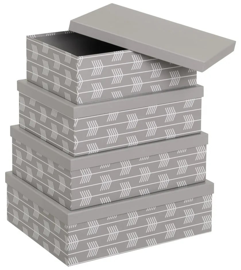 Картонени кутии за съхранение в комплект от 15 броя с капак Route - Casa Selección