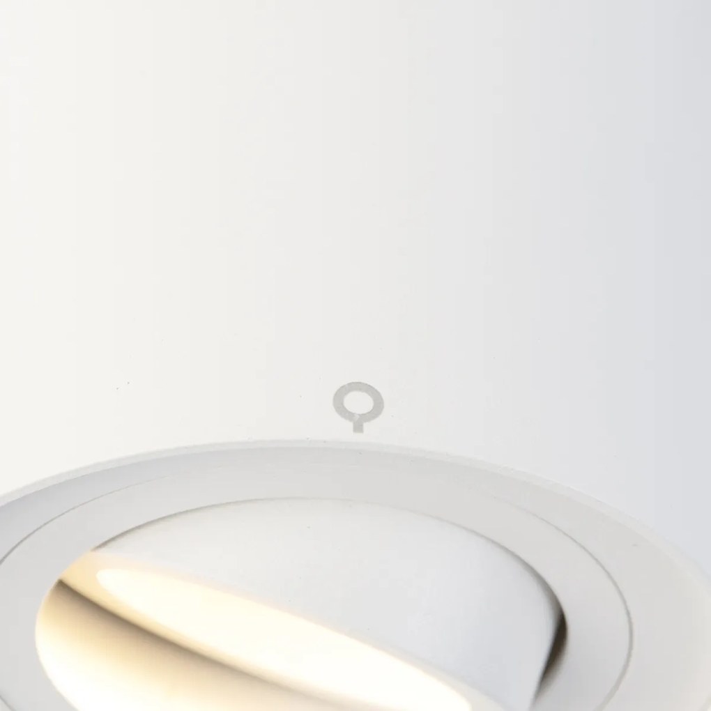 Модерен 1-фазен релсов прожектор бял - Rondoo Up