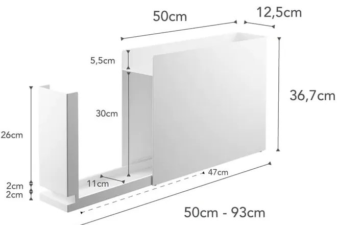 Метален кухненски органайзер Tower - YAMAZAKI
