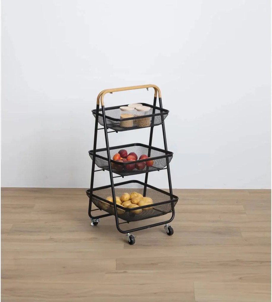 Кухненска количка 5five Mayaj, Метал, 3 нива - Слонова кост