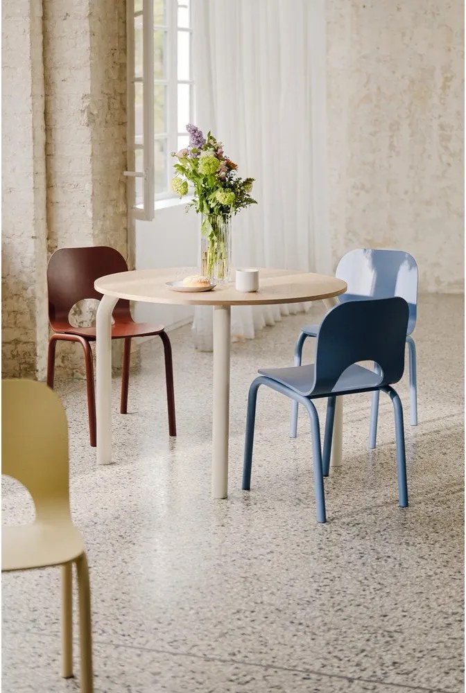 Кръгла трапезна маса с дъбов плот ø 100 cm Meko – noo.ma