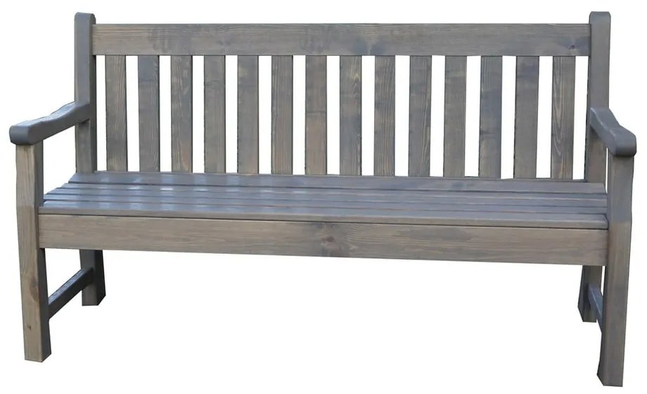 Сива дървена градинска пейка London - Rojaplast