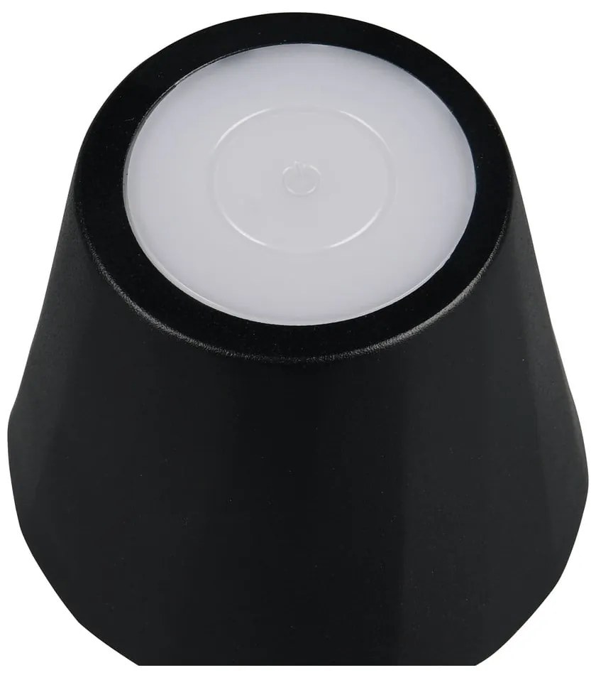 Матово черно LED настолна лампа с метален абажур (височина 21 cm) Diaz – Trio