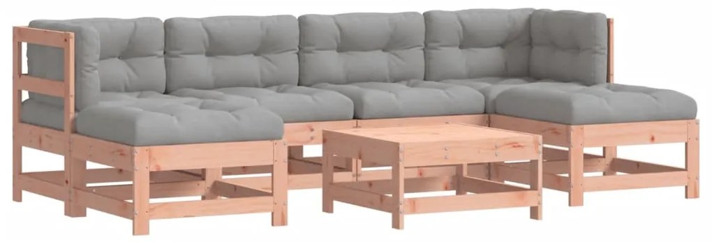 3185932 vidaXL Градински комплект с възглавници, 7 части, дугласко дърво масив
