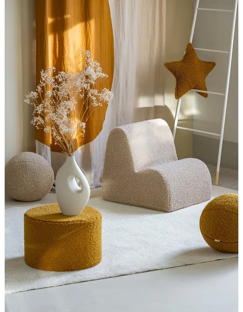 Кремав детски стол от букле Cloud – Wigiwama