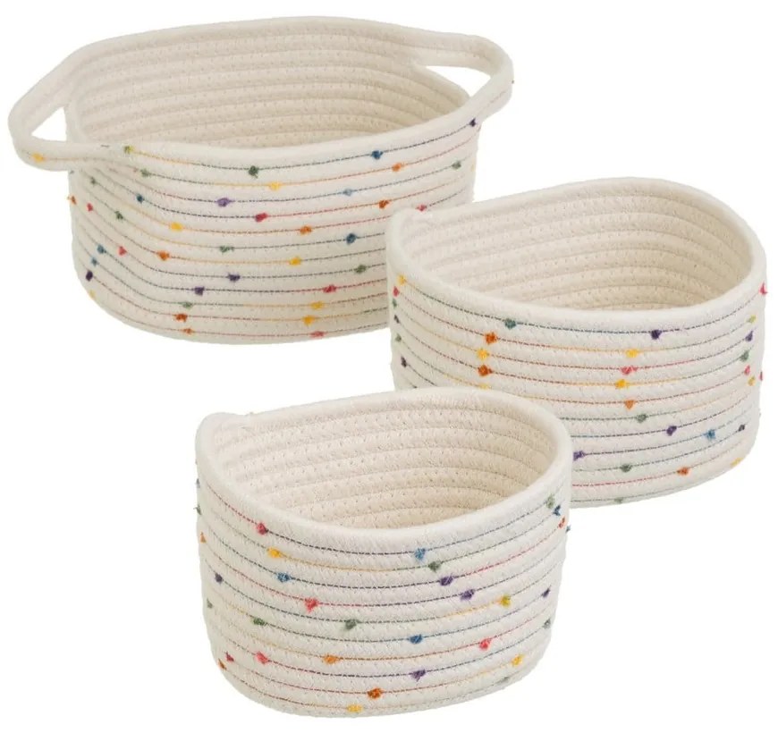 Текстилни кошници в комплект от 3 бр. 30x18x14 cm – Casa Selección